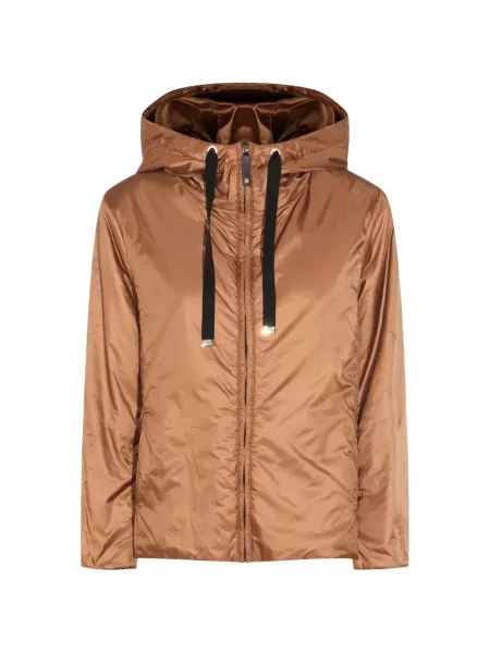 Palton Max Mara cu glugă maro