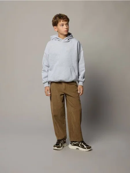 Reserved Вельветові штани baggy коричневий