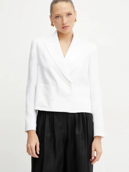 Luisa Spagnoli sacou de in cu doua randuri de uni alb