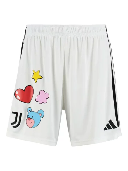 Spodnie Adidas z nadrukiem z dżerseju teddy białe