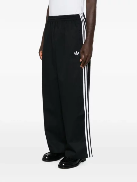 Pantaloni Adidas cu dungi alergare negru