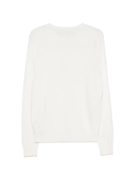 Pulover Dsquared2 cu decolteu rotund alb