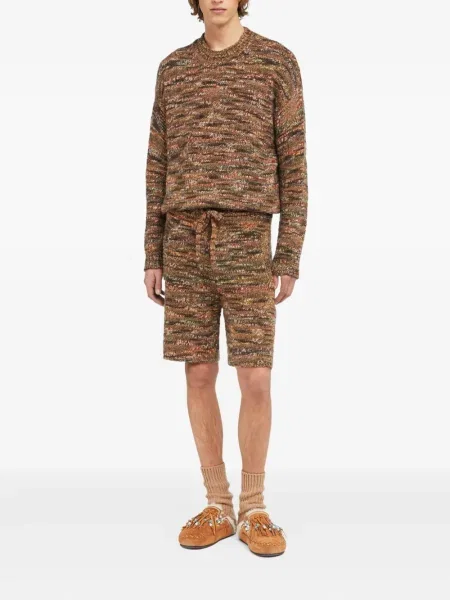 Pantaloni scurți Alanui tricotate grunge maro