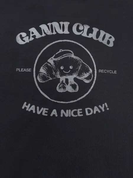 Hanorac cu glugă Ganni negru