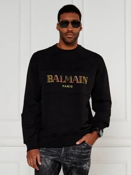 Balmain Hanorac VINTAGE | Oversize fit negru