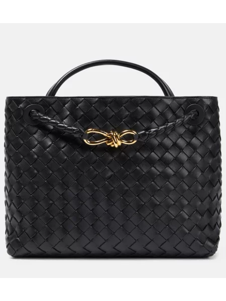 Geanta de piele Bottega Veneta din piele negru