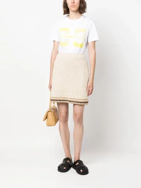 Marškinėliai Tory Burch balta