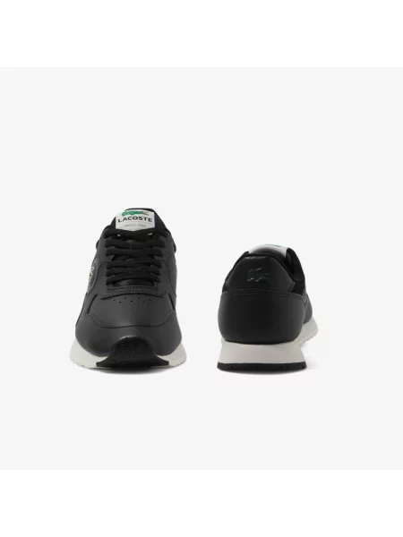 Lacoste Skórzane Buty Sportowe Linetrack czarne