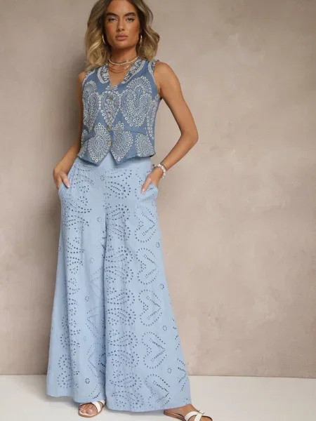 Pantaloni Evinassa Albaștri albastru