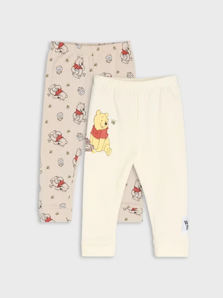 Sinsay legíny s potiskem 2 pack Winnie the Pooh béžová