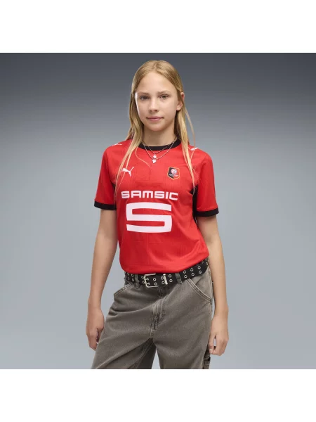 PUMA Młodzieżowa koszulka domowa Stade Rennais Odzież czerwony