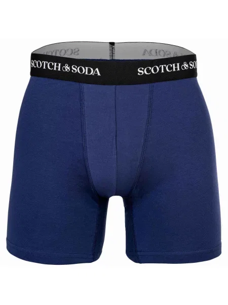 SCOTCH & SODA Boxerky tmavomodrá / tmavosivá / čierna biela