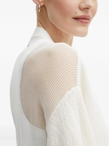 Cardigan Armani Exchange tricotate alb