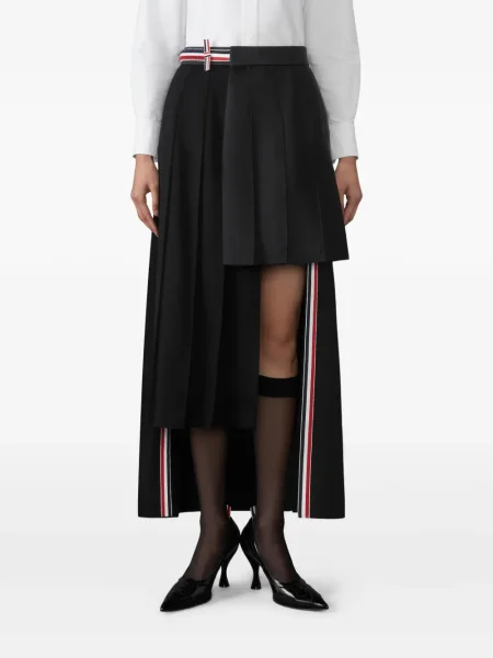 Fusta plisata Thom Browne plisată negru