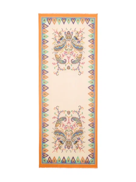 Fular Etro cu model floral din jacard