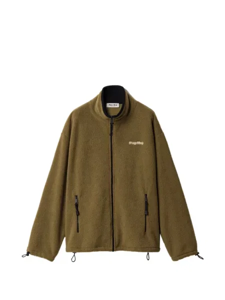 Geacă Miu Miu din fleece verde