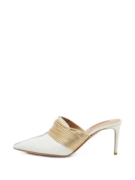 Papuci tip mules Aquazzura alb