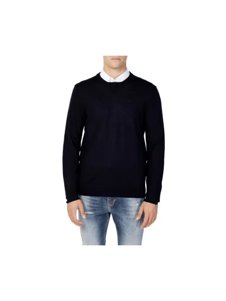 Sweter Armani Exchange wełniany niebieski