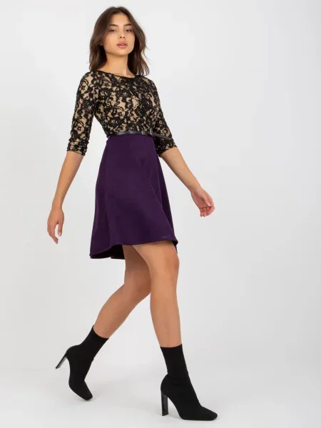 Rochie de cocktail Fashionhunters de costum violet