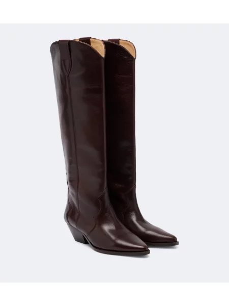 Botine Isabel Marant din piele maro