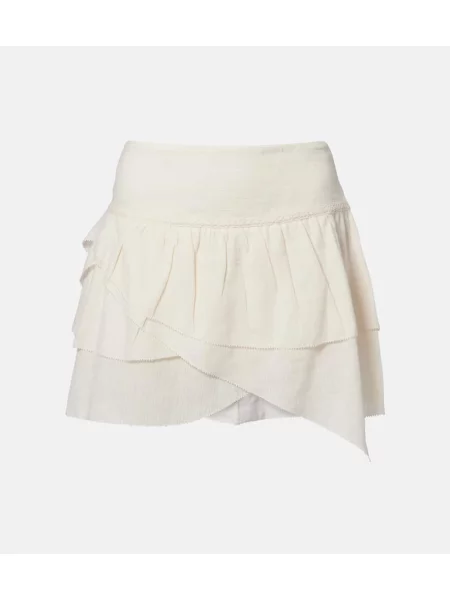 Fustă Marant Etoile de in alb