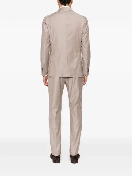 Dvouřadý oblekový oblek Tagliatore hnědý