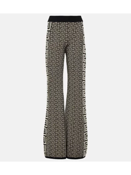Pantaloni Balmain de lână negru