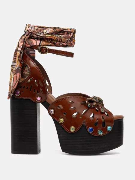 Kurt Geiger Sandale cu gros BUTTERFLY maro