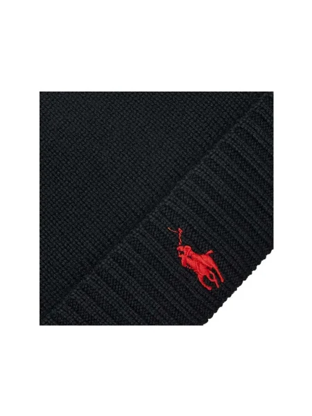 Vlnená čiapka Polo Ralph Lauren čierna