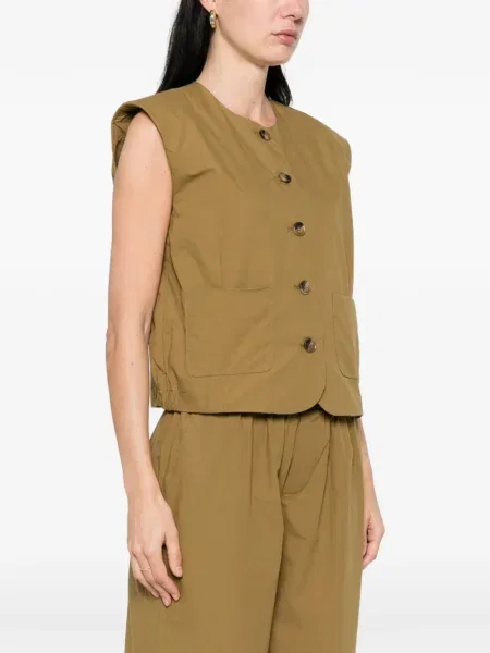 Kamizelka zapinana na guziki Yerse zielony