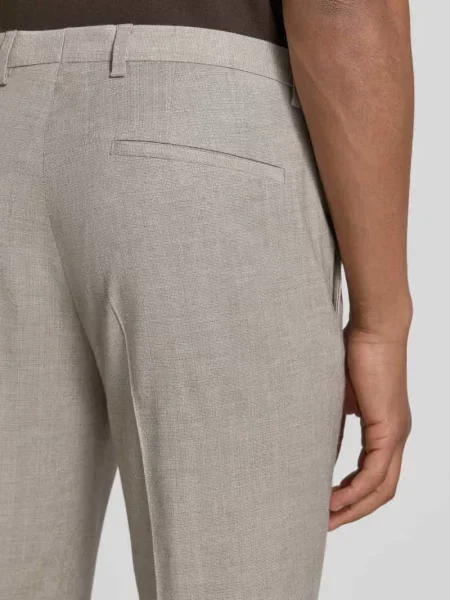 Spodnie garniturowe o kroju extra slim fit z mieszanka i żywej wełny model Hugo beżowe
