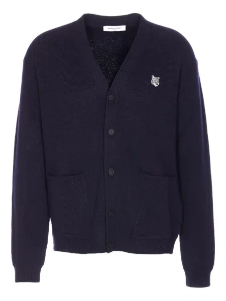 Kardigan Maison Kitsuné modrý