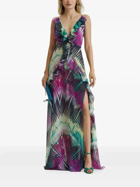 Rochie maxi Cuanna cu imagine violet