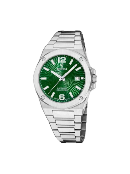 FESTINA Analogové hodinky Date watch Vallee Swiss Made' zelená