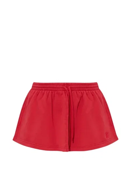 Fusta mini Balenciaga cu broderie roșu