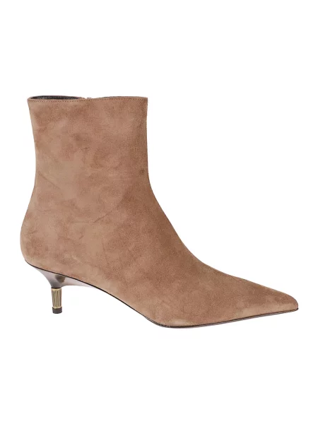 Buty do kostki Khaite skórzane brązowe