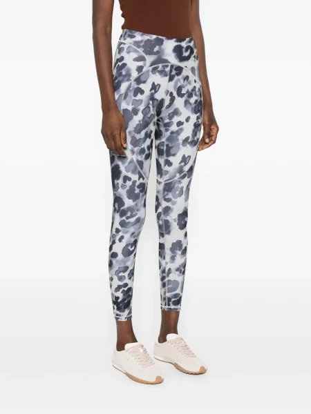 Παντελόνι Adidas By Stella Mccartney με σχέδιο με animal print λευκό