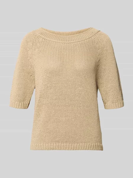 Sweter dzianinowy z mieszanki lnu z rękawem Luisa Cerano