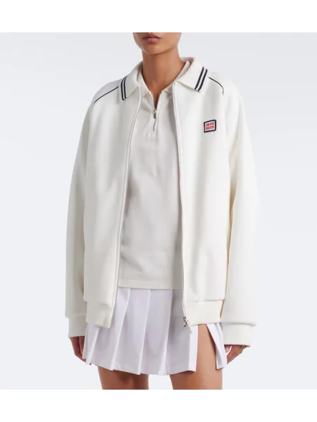 Tricou polo Miu Miu alb