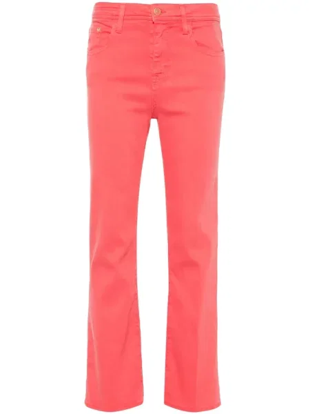 Proste jeansy Jacob Cohen z wysoką talią różowe