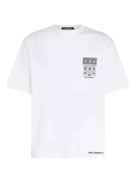 Karl Lagerfeld Tricou Maison De Karl negru alb