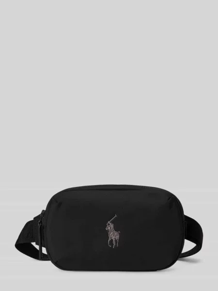 Saszetka nerka z krzyżowym paskiem Polo Ralph Lauren czarna