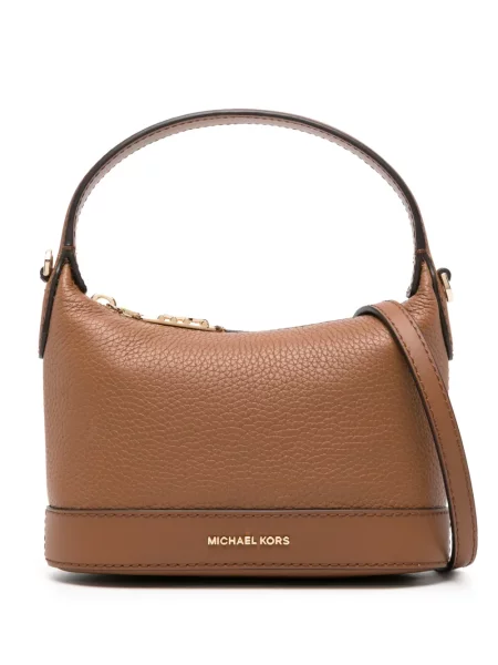 Kožne loaferice Michael Michael Kors s printom zlatna