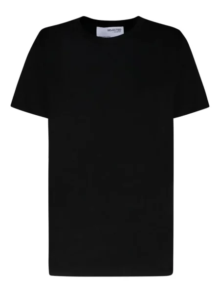 Tricou Selected din jerseu negru