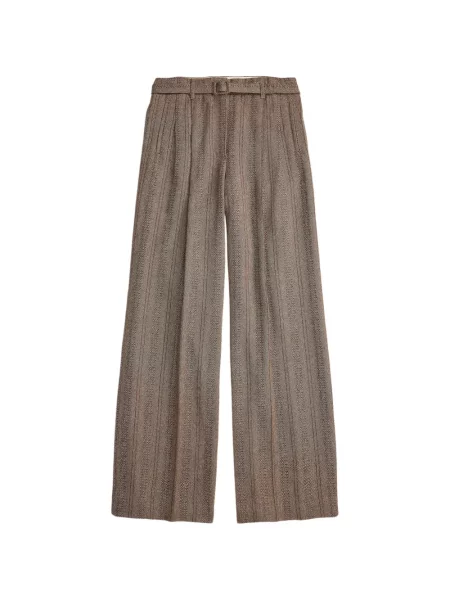 Pantaloni Ralph Lauren Rrl cu model herringbone maro