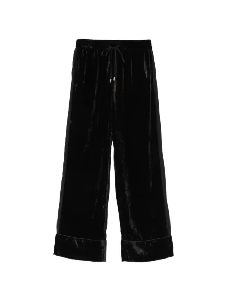 Pantaloni Liu Jo de catifea cu cordon negru