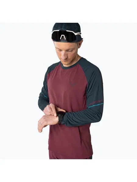 Tricou mânecă lungă Dynafit bordo