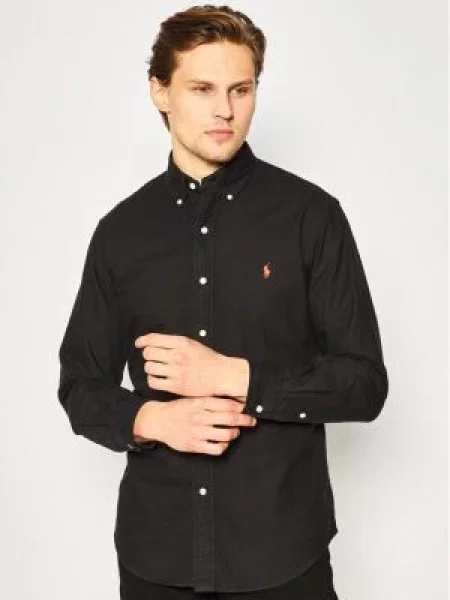 Polo Ralph Lauren Košeľa Bsr Čierna Custom Fit