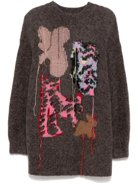 Rochie Jnby cu model floral de costum maro