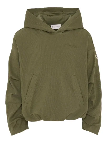 Bluza z kapturem dziecięca Moncler Enfant zielona